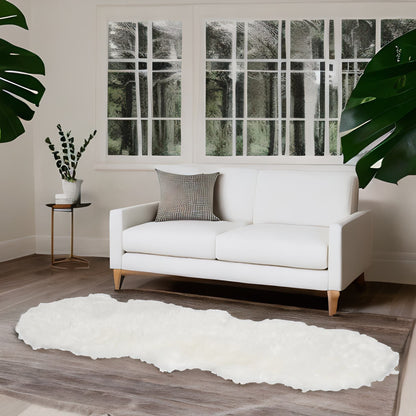 White Faux Fur Rug