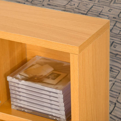 6 Tier Beech Wood Bookcase With 24 Compartments