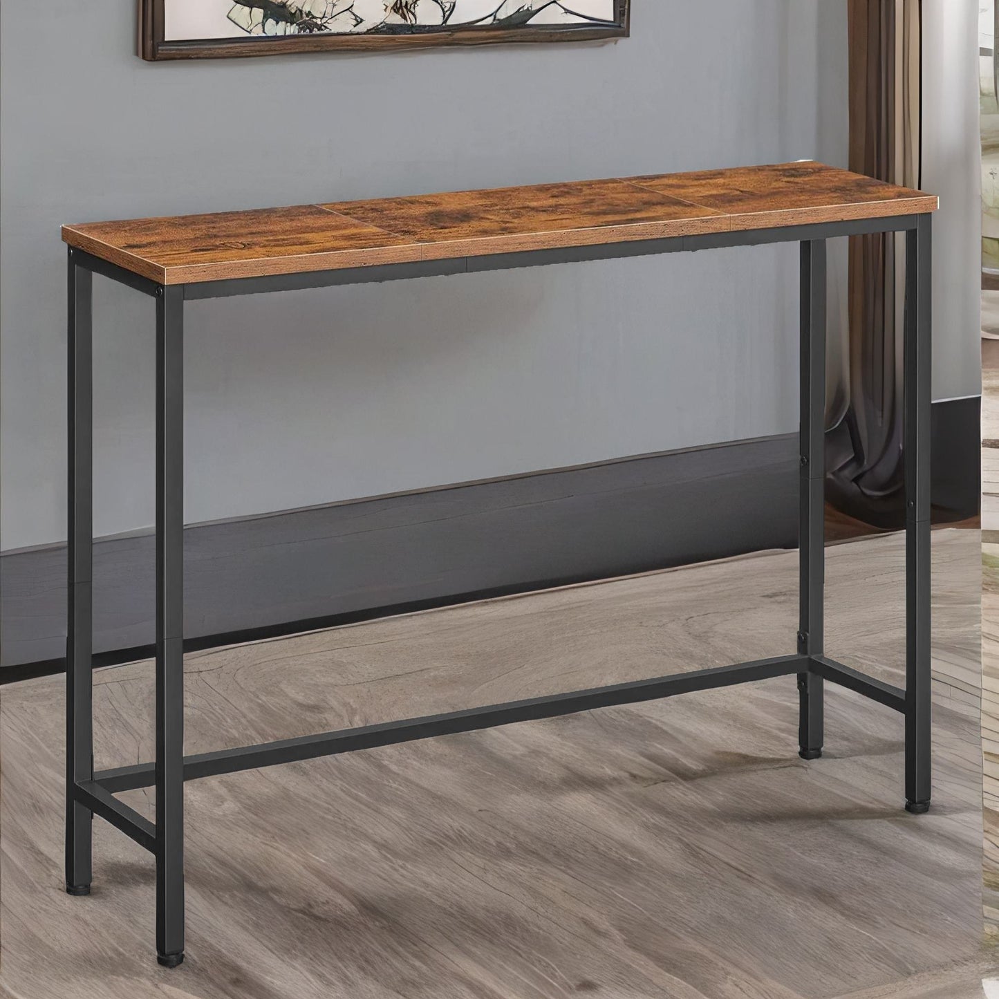 industrial rustic 100cm wide console table