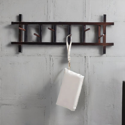 Bamboo Wall Mounted Coat Hooks Rack