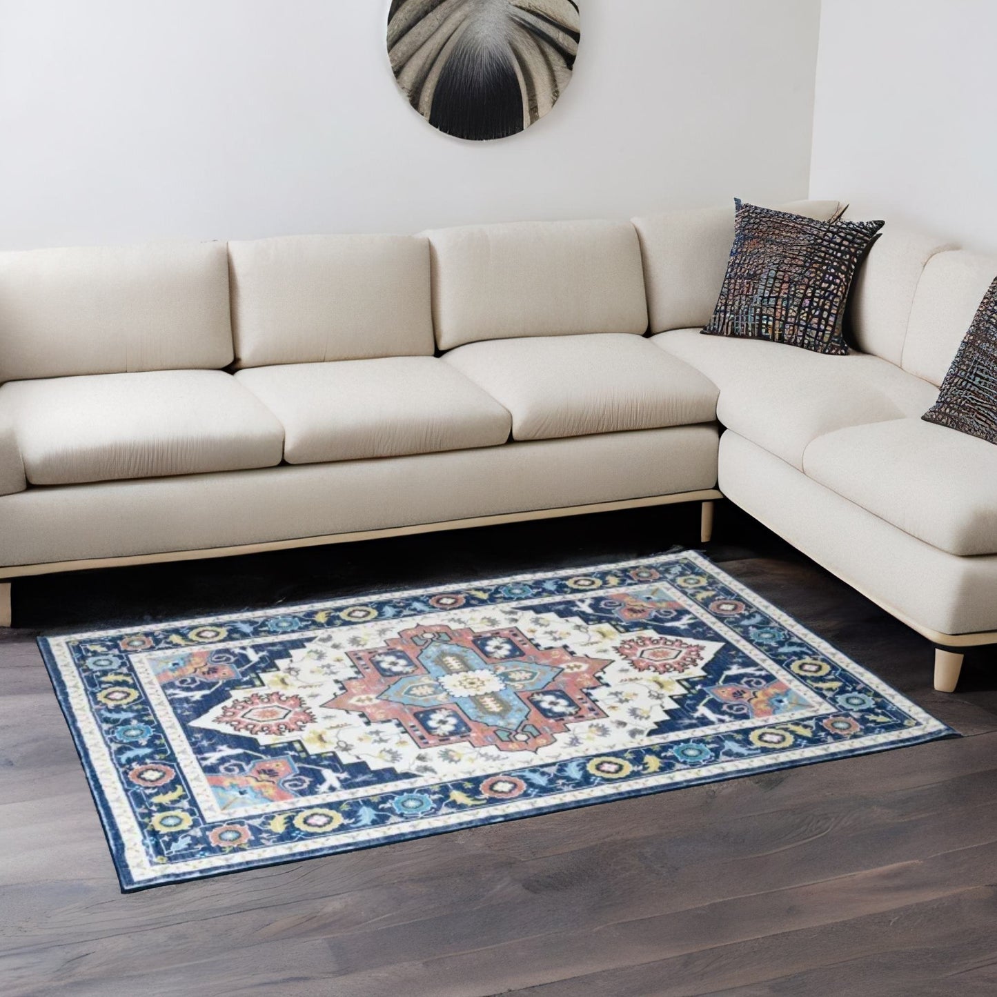 moroccan inspired style blue area rug