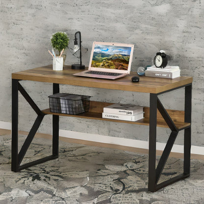 Industrial 120CM Wide Computer Desk With Metal Frame