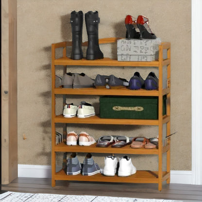 5 Tier Shoe Rack Bamboo