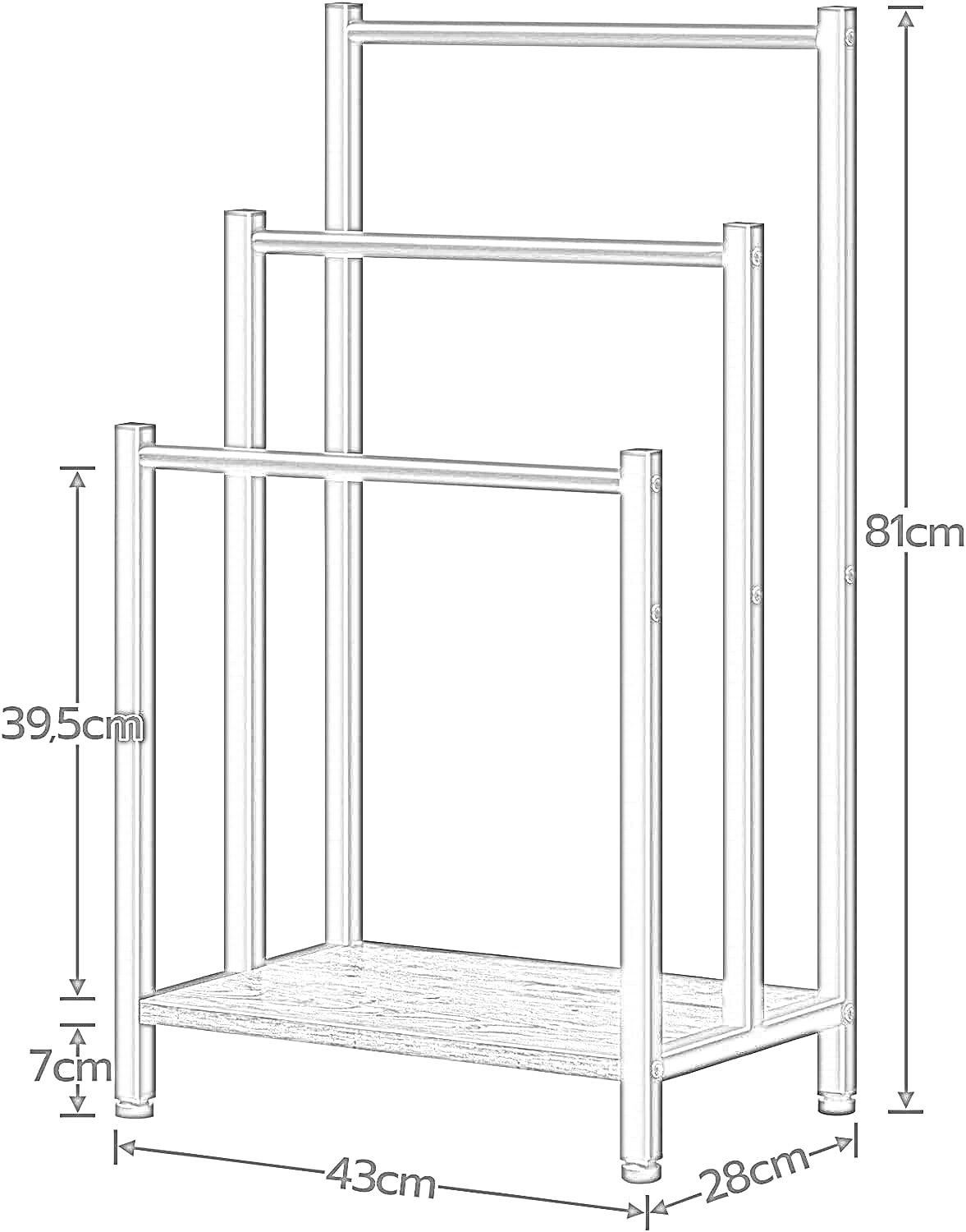 free standing towel rail