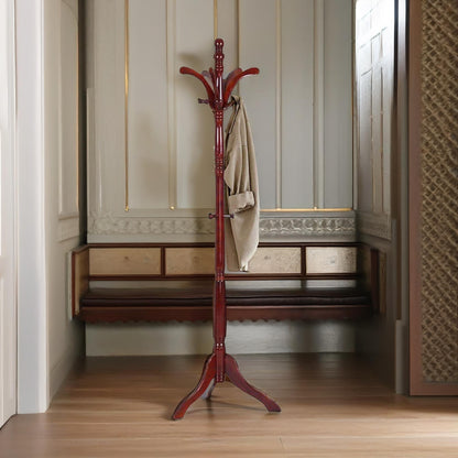 Wooden Coat Stand With 13 Hooks