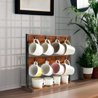 Industrial Mug Holder Stand For Countertop