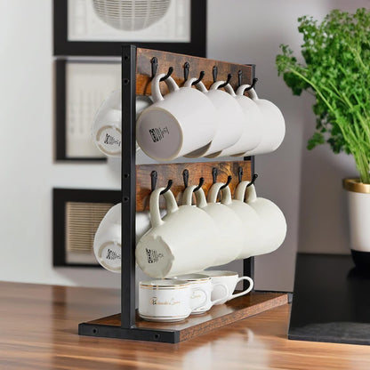 Industrial Mug Holder Stand For Countertop