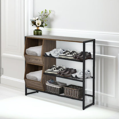 3 Tier Shoe Rack With Open Shelves