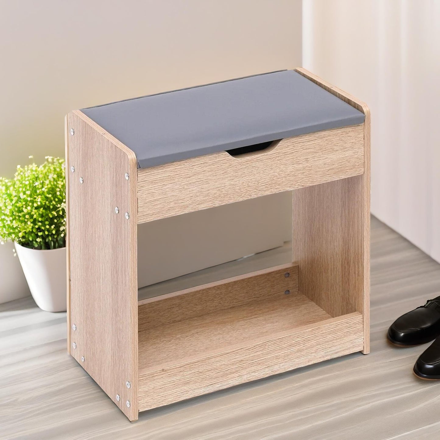 small shoe storage bench with seat & storage