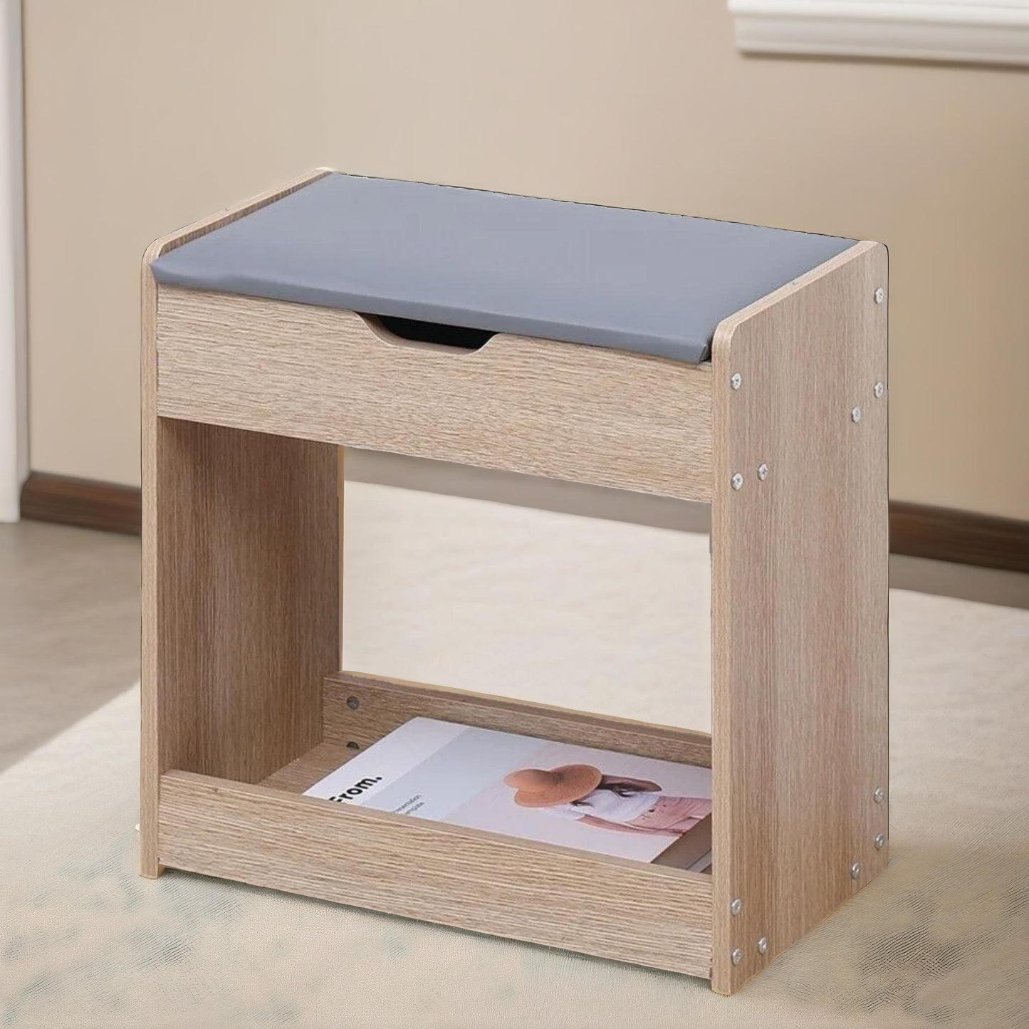 small shoe storage bench with seat & storage