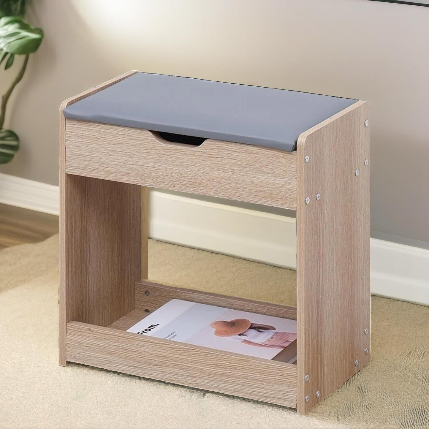 small shoe storage bench with seat & storage