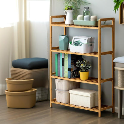 4 Tier Bamboo Shelving Rack