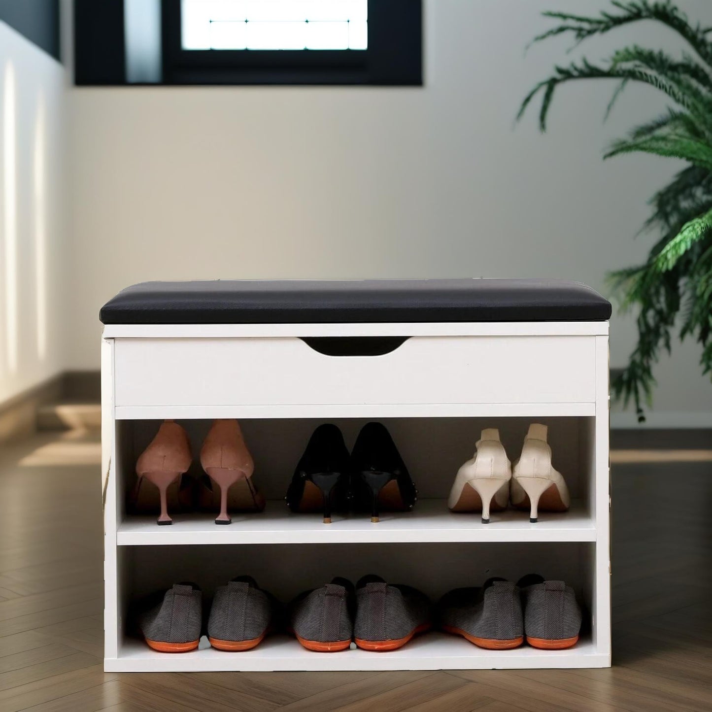 shoe storage bench 60cm white