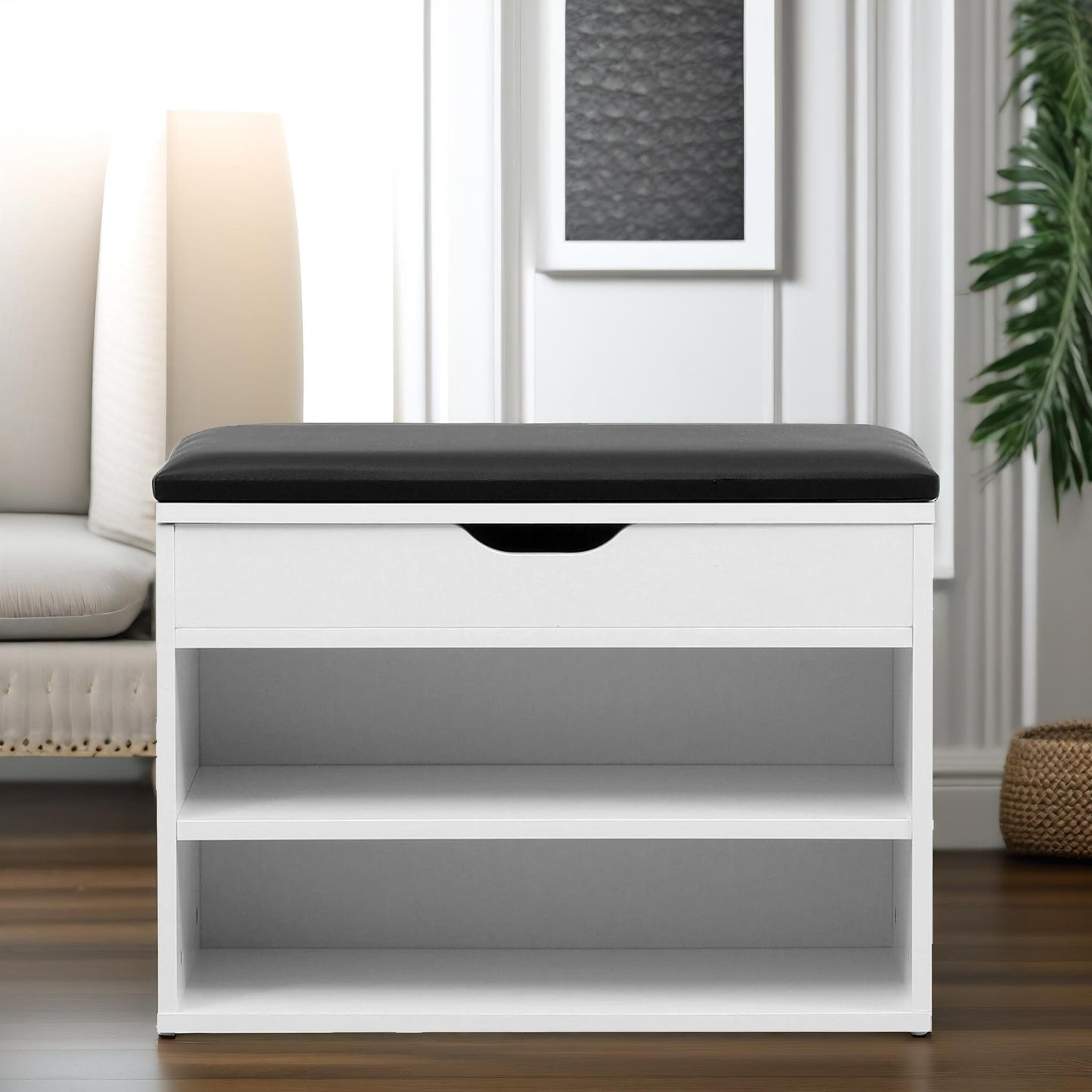 shoe storage bench 60cm white