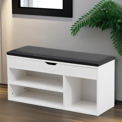 Shoe Storage Bench 90CM White