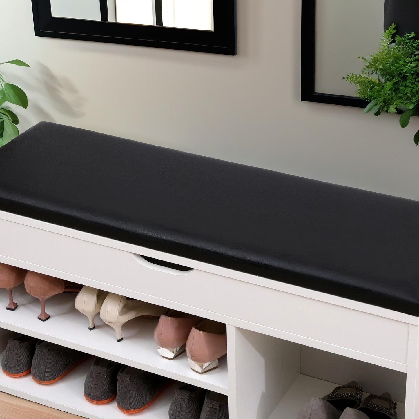 shoe storage bench 90cm white