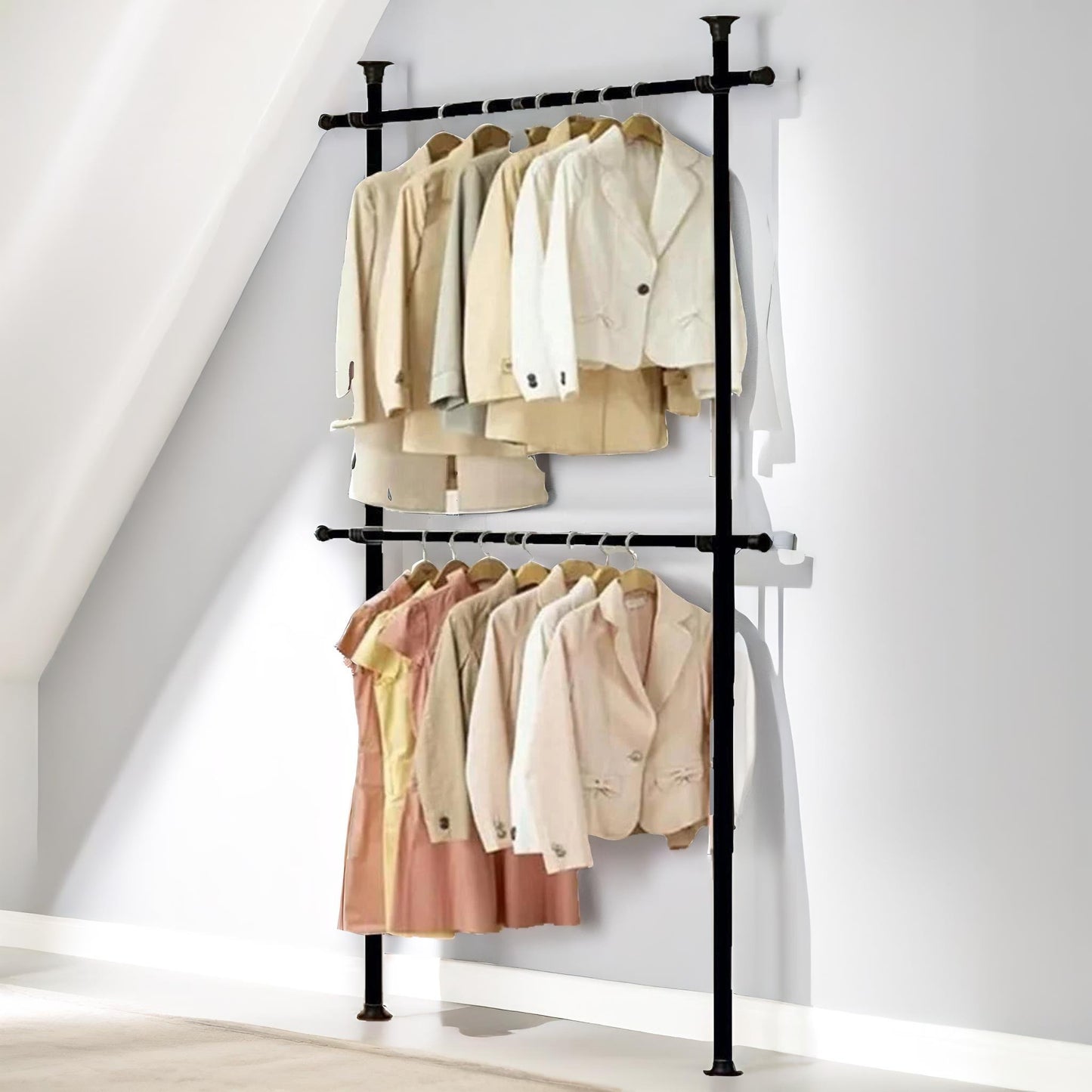 adjustable telescopic heavy duty clothes rail