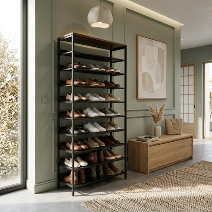 10 Level Shoe Storage Rack Organiser